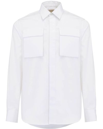 Alexander McQueen Hemd mit Klappentaschen - Weiß