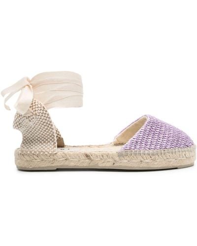 Manebí Espadrilles mit Webmuster - Pink