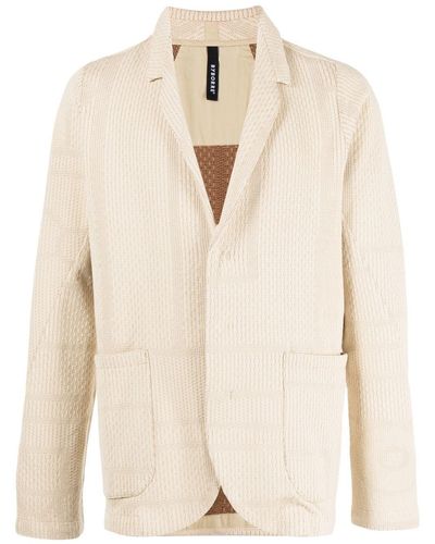 BYBORRE Single-breasted Button Blazer - Natural