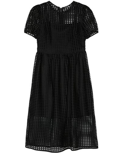 DKNY Vestido midi con encaje - Negro