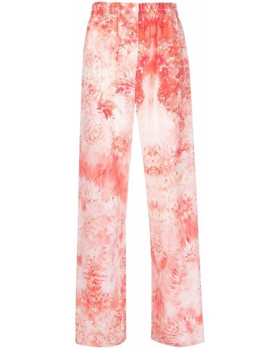Alexander McQueen Pyjama Trousers With Tie Dye Print - Pink