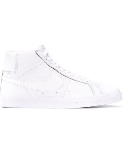 Nike Sb Zoom Blazer Mid "triple White" Sneakers