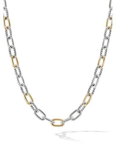 David Yurman 18kt Yellow Gold And Silver Madison 8.5mm Chain Necklace - Metallic