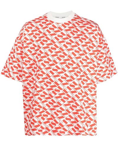 Sunnei T-shirt Met Logoprint - Rood