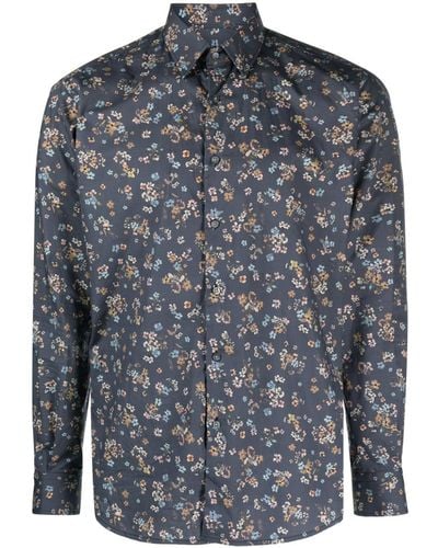 Karl Lagerfeld Camisa con estampado floral - Azul