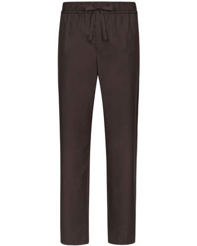 Dolce & Gabbana Straight-leg Cotton Pants - Gray
