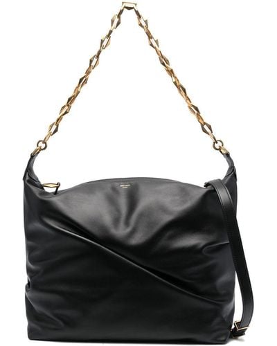Jimmy Choo Diamond Leather Shoulder Bag - Black