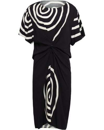 UMA | Raquel Davidowicz Spiral-print Midi Dress - Black