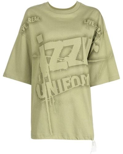 Izzue Logo-print T-shirt - Green