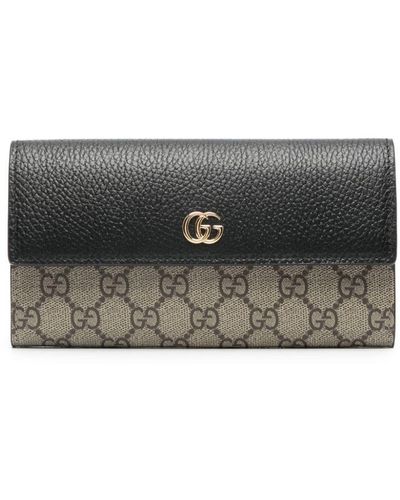 Gucci GG Marmont Leather Continental Wallet - Zwart