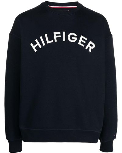 Tommy Hilfiger フロックロゴ スウェットシャツ - ブルー