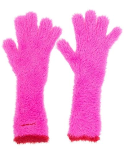Jacquemus Handschuhe mit texturiertem Finish - Pink