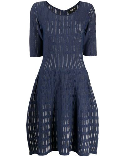 Paule Ka Short-sleeve Knitted Dress - Blue