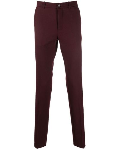 Aspesi Straight-leg Wool-blend Pants - Purple