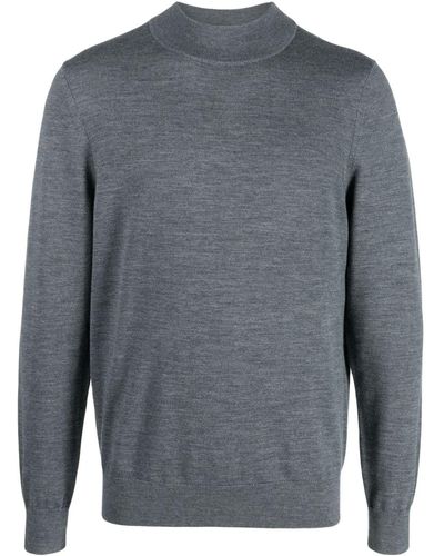 Sandro Industrial Round-neck Merino Sweater - Gray