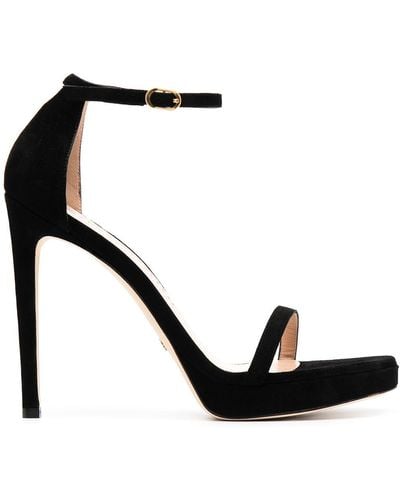 Stuart Weitzman 'Disco' Sandalen mit Stiletto-Absatz - Schwarz