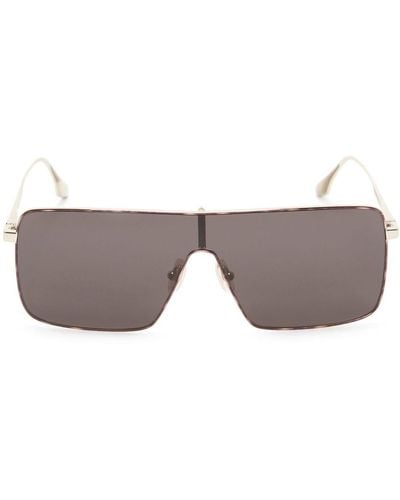 Victoria Beckham Logo-engraved Shield-frame Sunglasses - Grey