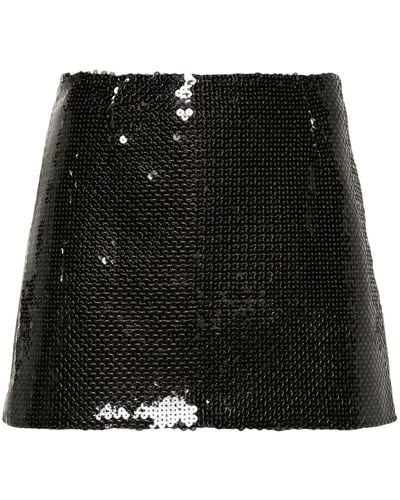 16Arlington Delta Sequin-embellished Mini Skirt - Black
