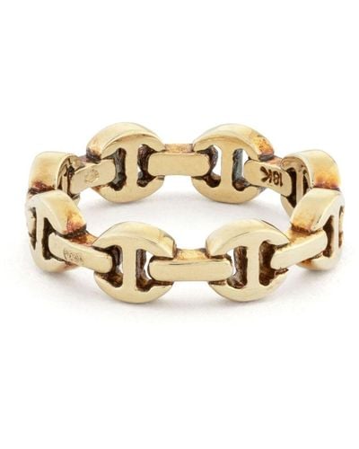 Hoorsenbuhs 18kt Yellow Gold Dame Tri Link Ring - Metallic