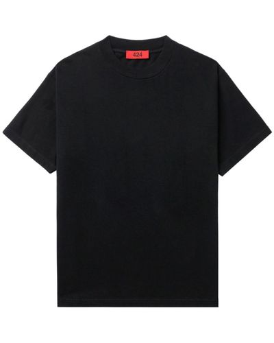 424 Crew-neck Cotton T-shirt - Black