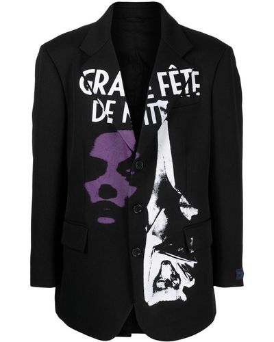 Raf Simons Grand Fête Single-breasted Blazer - Black