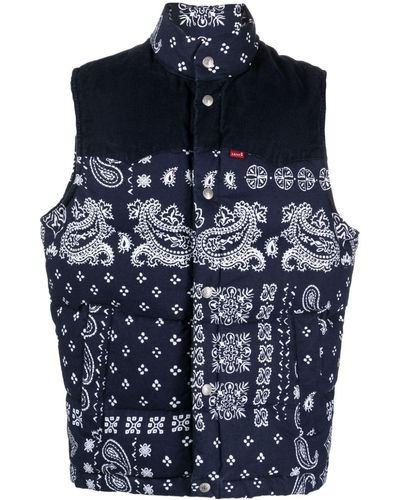 Levi's Western Quilted Gilet - Blue