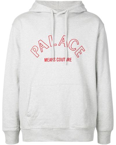 Palace Couture Logo-print Hoodie - Gray
