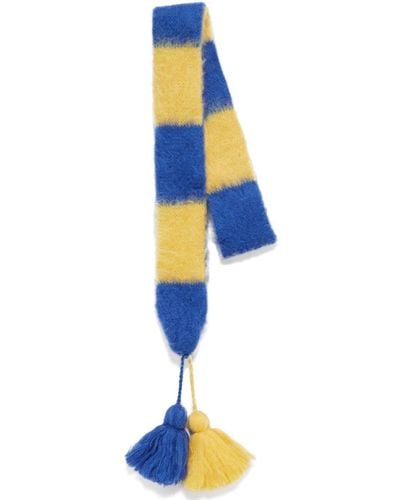 Marni Schmaler Schal mit Streifen - Blau
