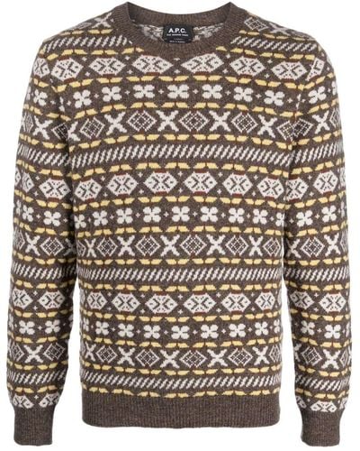 A.P.C. John Merino-wool Sweater - Grey