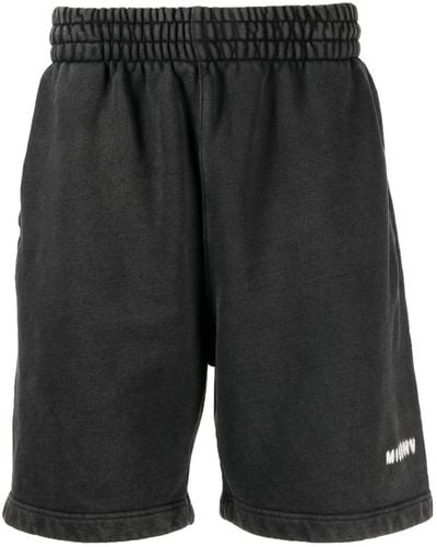 MISBHV Pantalones cortos de deporte Community con logo estampado - Negro