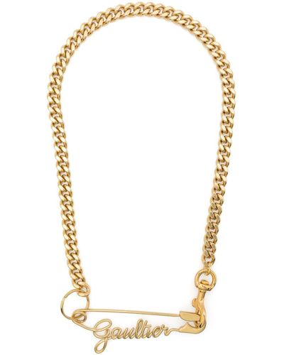 Jean Paul Gaultier The Gaultier Safety Pin Necklace - Metallic