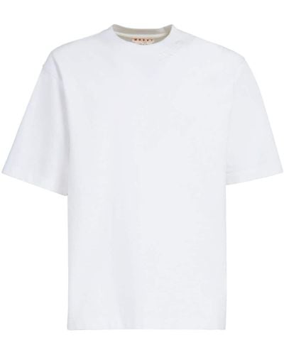 Marni T-shirt Met Logopatch - Wit