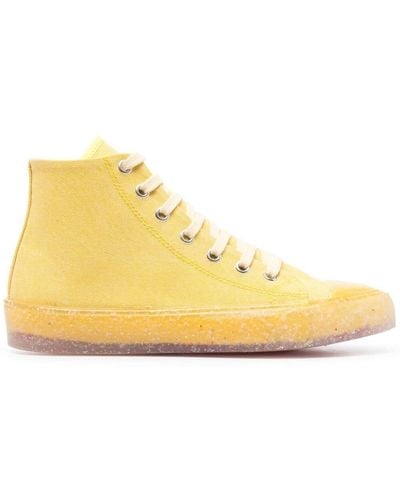 Love Moschino Heart-patch Sneakers - Yellow