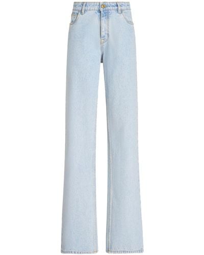 Etro Jeans dritti con ricamo - Blu
