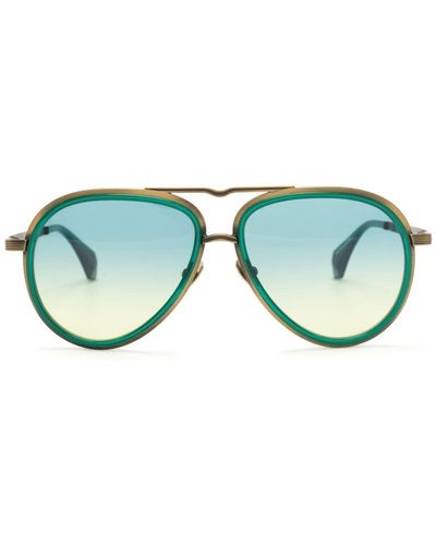 Vivienne Westwood Gradient Pilot-frame Sunglasses - Green