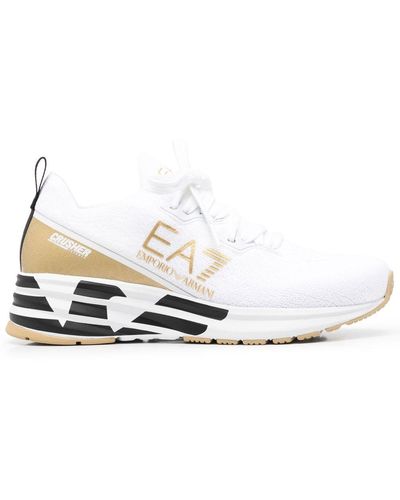EA7 Logo Low-top Sneakers - White