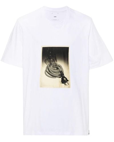 OAMC T-shirt en coton à logo imprimé - Blanc