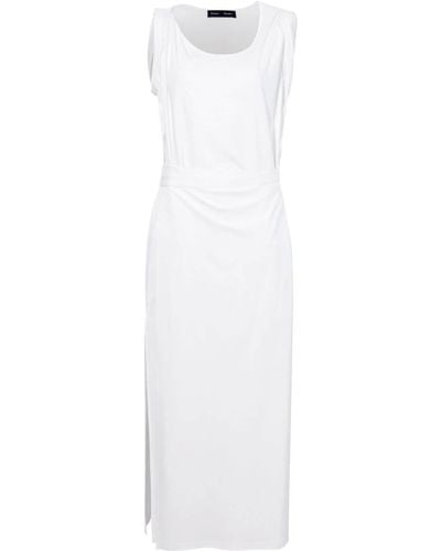 Proenza Schouler Scoop Neck Organic Cotton Dress - White