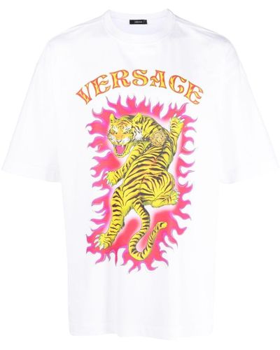 Versace Roar プリント Tシャツ - ホワイト
