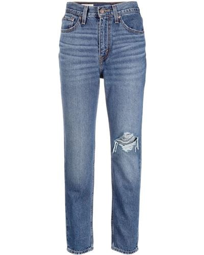 Levi's Slim-Fit-Jeans in Distressed-Optik - Blau