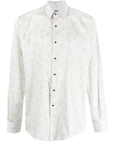 Karl Lagerfeld Floral-print Long-sleeve Shirt - White