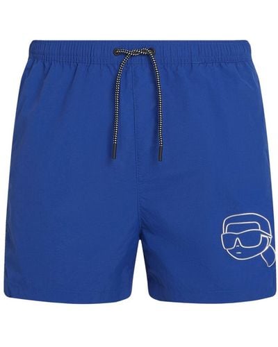 Karl Lagerfeld Ikonik Swim Shorts - Blue
