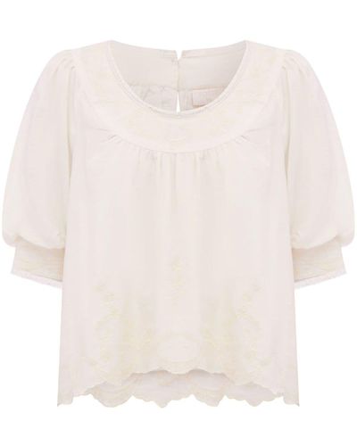Posse Mylah Bluse aus Baumwolle - Weiß