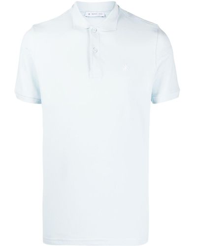 Manuel Ritz Poloshirt Met Geborduurd Logo - Wit