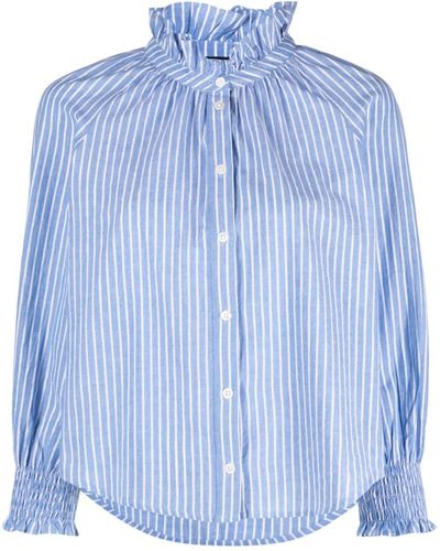 Veronica Beard Calisto Striped Shirt - Blue
