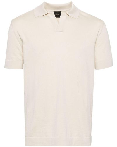 Brioni Fine-knit Polo Shirt - White
