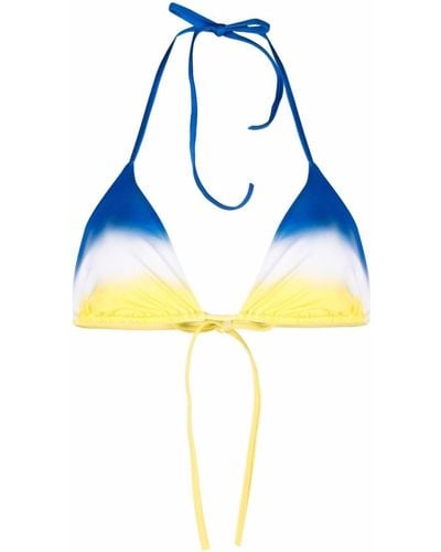DSquared² Gradient Triangle Bikini Top - Blue