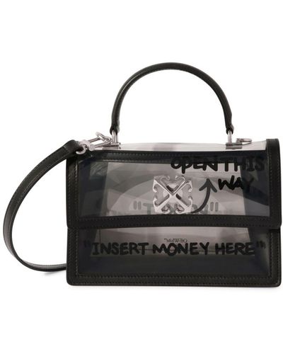 Off-White c/o Virgil Abloh Jitney 1.4 Transparent-design Tote Bag - Black