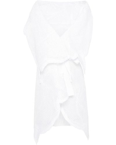 Pierantoniogaspari Sleeveless No-fastening Coat - White