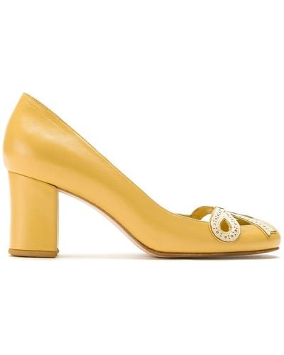 Sarah Chofakian Audrey Court Shoes - Yellow
